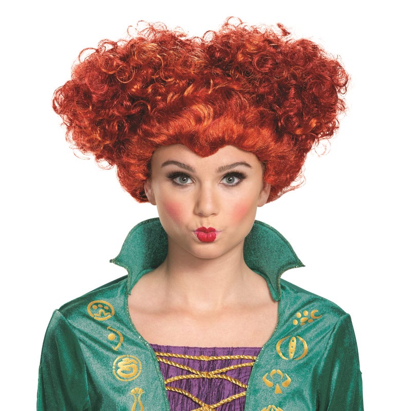 Disguise Disney Hocus Pocus Wini Deluxe Wig Costume Accessory, Red, Adult Size - Image 1
